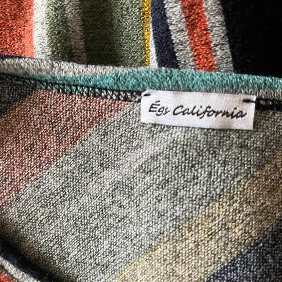 2 FOR $25 - Egy California Criss-Cross Striped Empire Waist Long Sleeve Dress - Picture 3 of 4